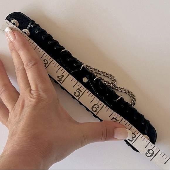 Skull and chain faux leather bracelet, adjustable - Picture 9 of 11